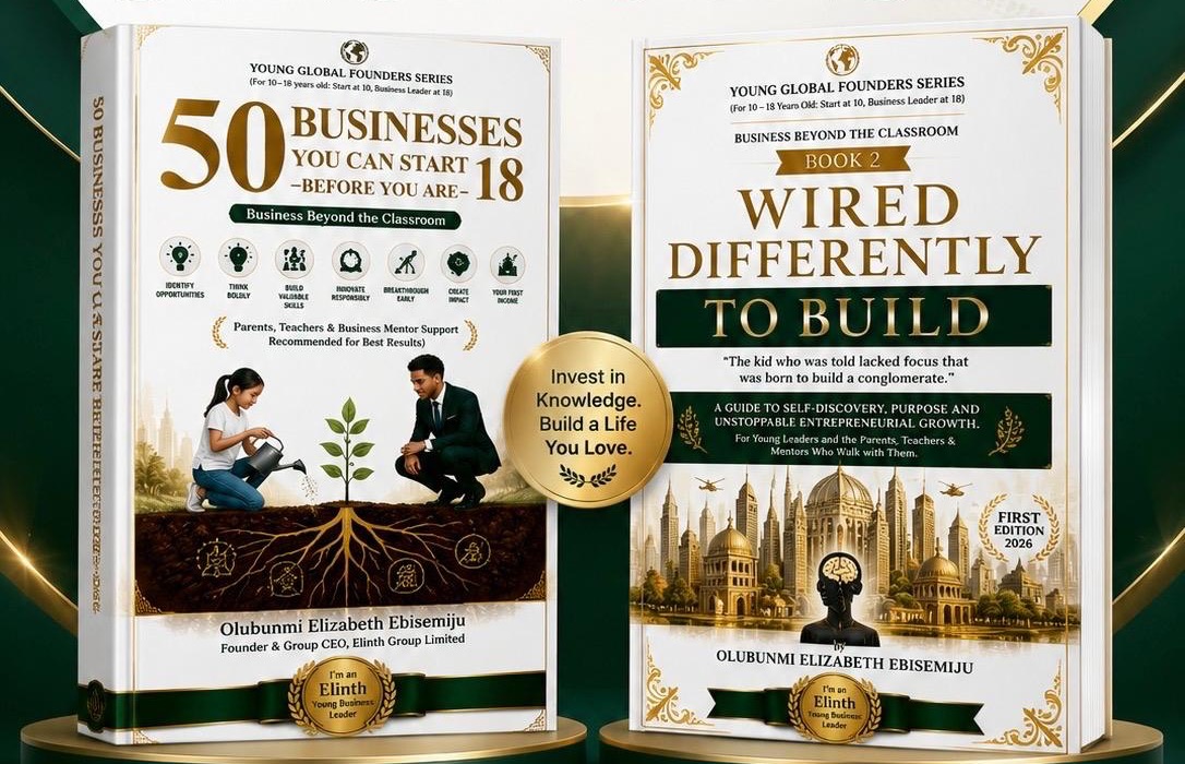 Covers of 50 Businesses You Can Start Before You Are 18 and Wired Differently to Build